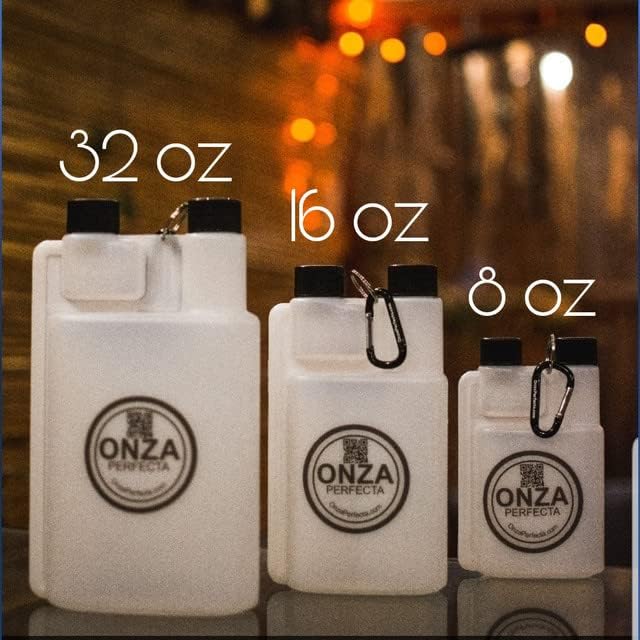 8 oz Plastic Liquor Flask with Shot Glass and Carabiner