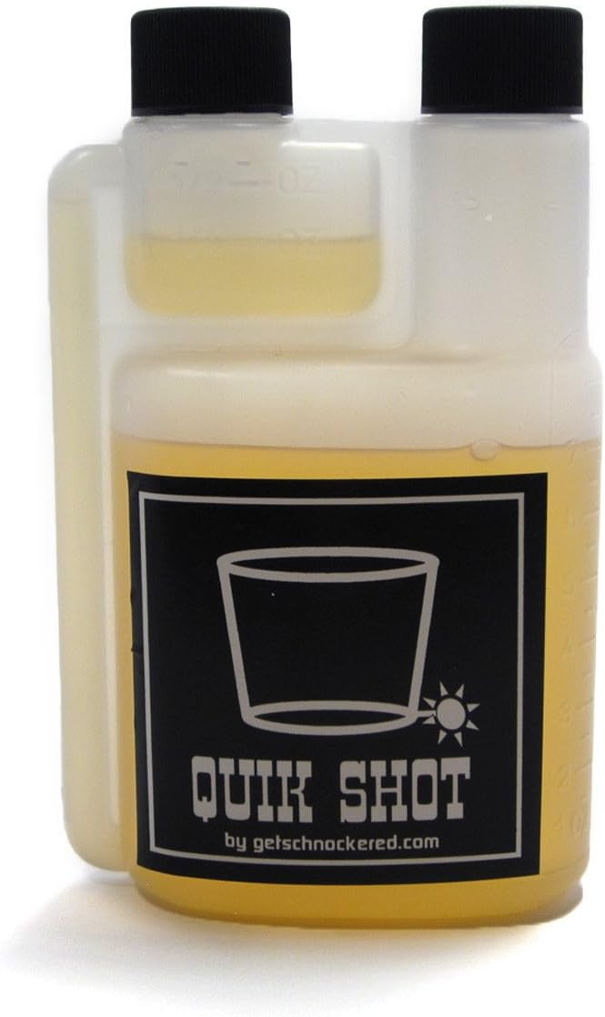 8 oz Plastic Flask with Built-in 1/2 oz Shot Glass