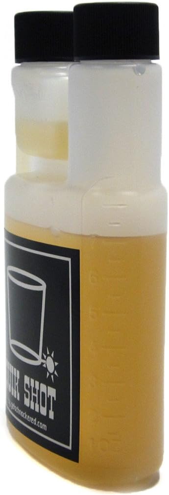 8 oz Plastic Flask with Built-in 1/2 oz Shot Glass