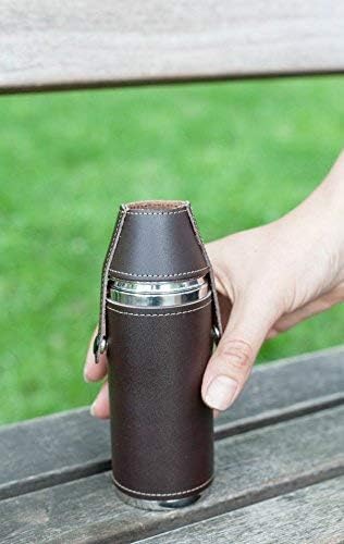 Kikkerland Leather Flask for Men