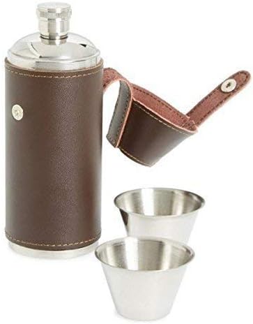 Kikkerland Leather Flask for Men