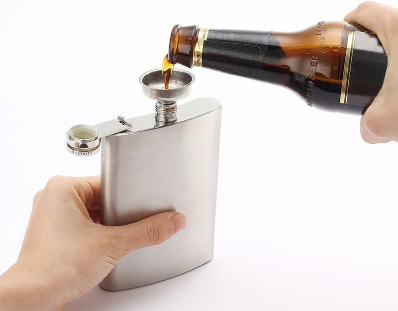 Stainless Steel Flask Set with Funnel - Perfect for Jackets/Pants