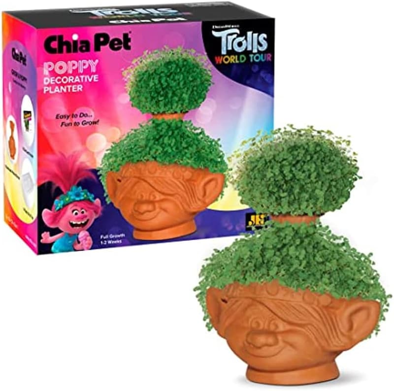 Poppy Garden Chia Pet Planter for Indoor Plants