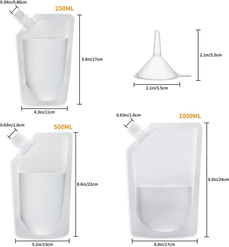 Reusable Leak-Proof BPA-Free Drink Pouches for Travel & Events