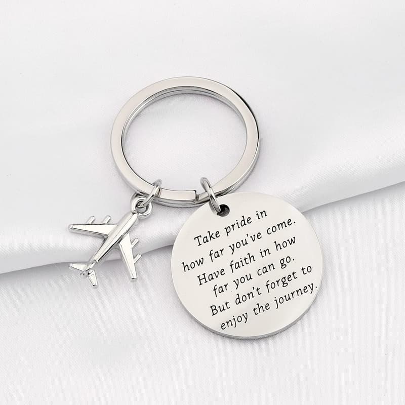 Pilot & Flight Attendant Graduation Keychain Gift