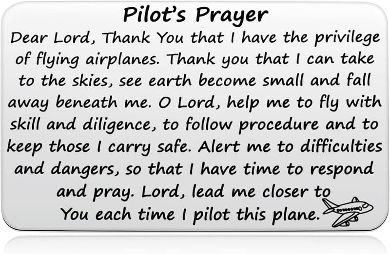 Pilot's Prayer Wallet Card - Perfect Gift for New Pilots