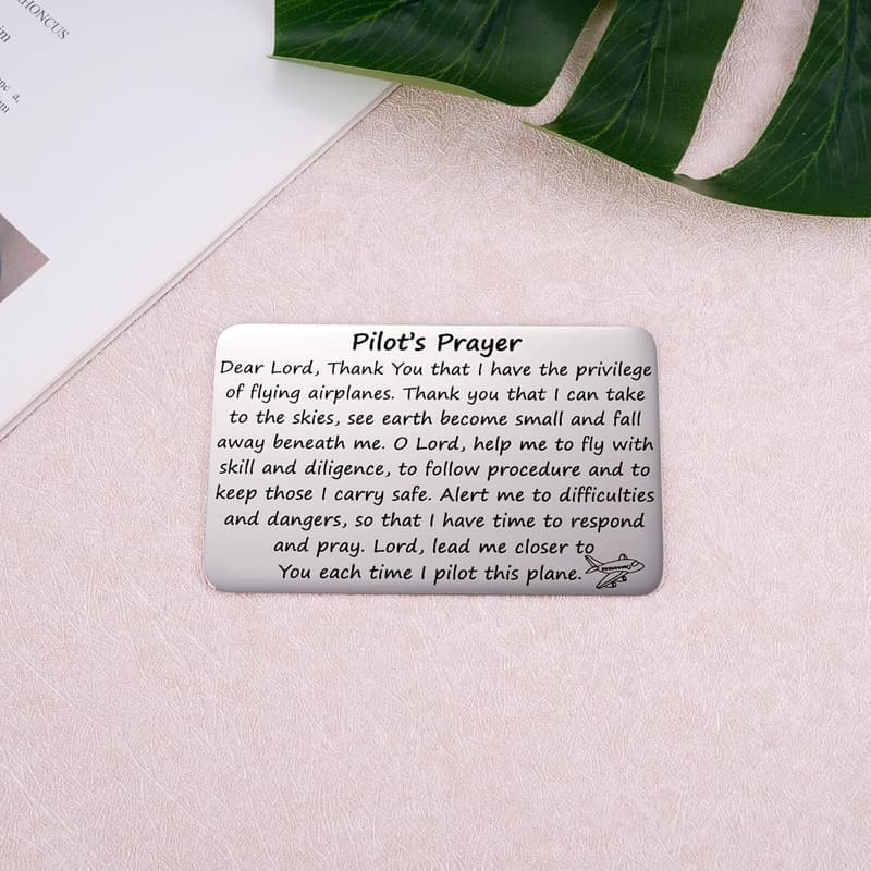 Pilot's Prayer Wallet Card - Perfect Gift for New Pilots