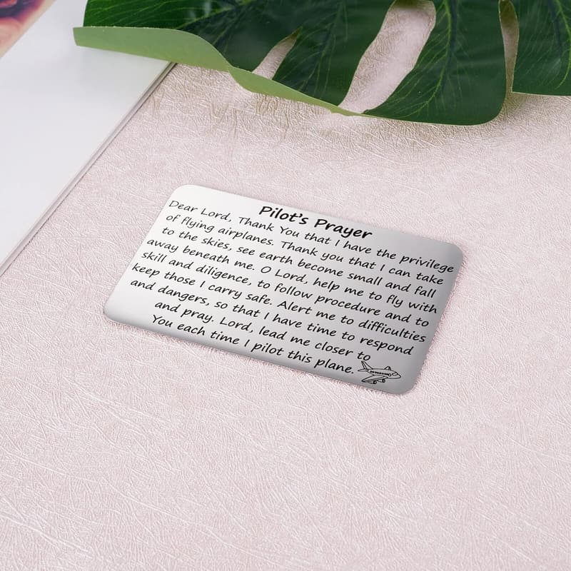 Pilot's Prayer Wallet Card - Perfect Gift for New Pilots