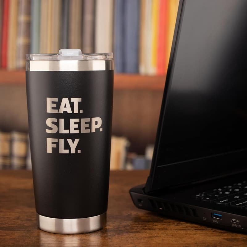 Aviation Gift for Men | 20oz Laser Etched Travel Tumbler