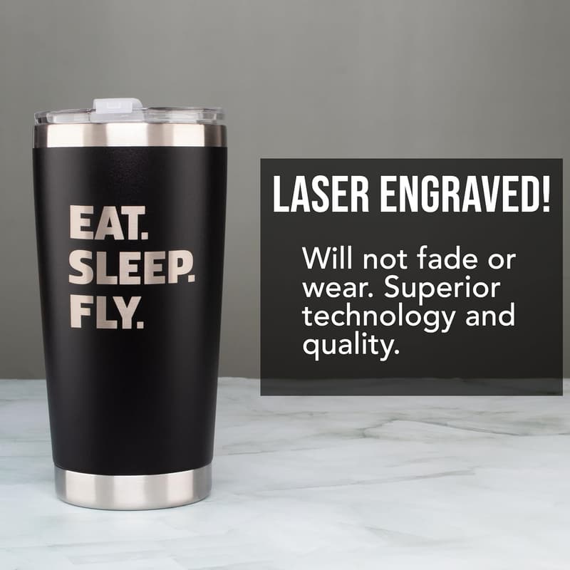 Aviation Gift for Men | 20oz Laser Etched Travel Tumbler