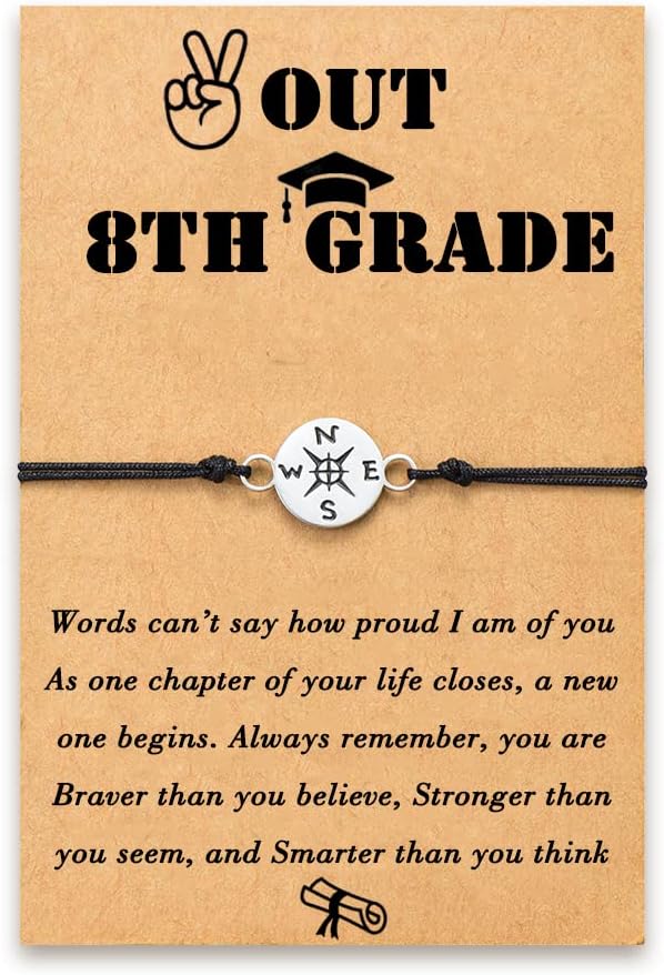 2025 Graduation Inspirational Compass Bracelet for All