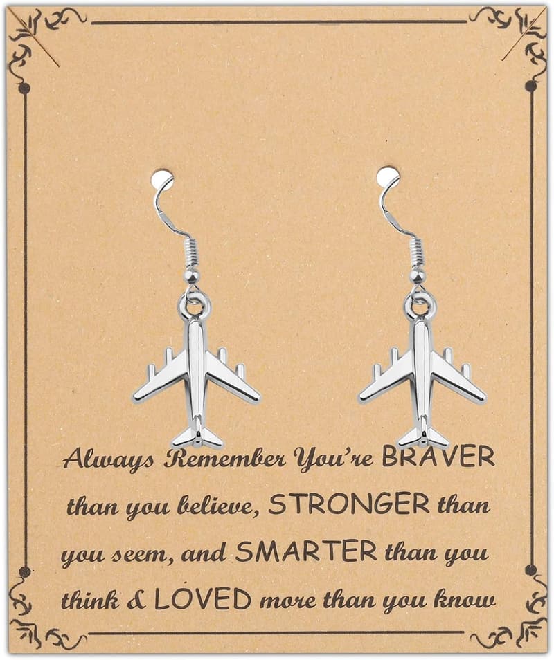 Aviation Themed Airplane Earrings for Travel Enthusiasts