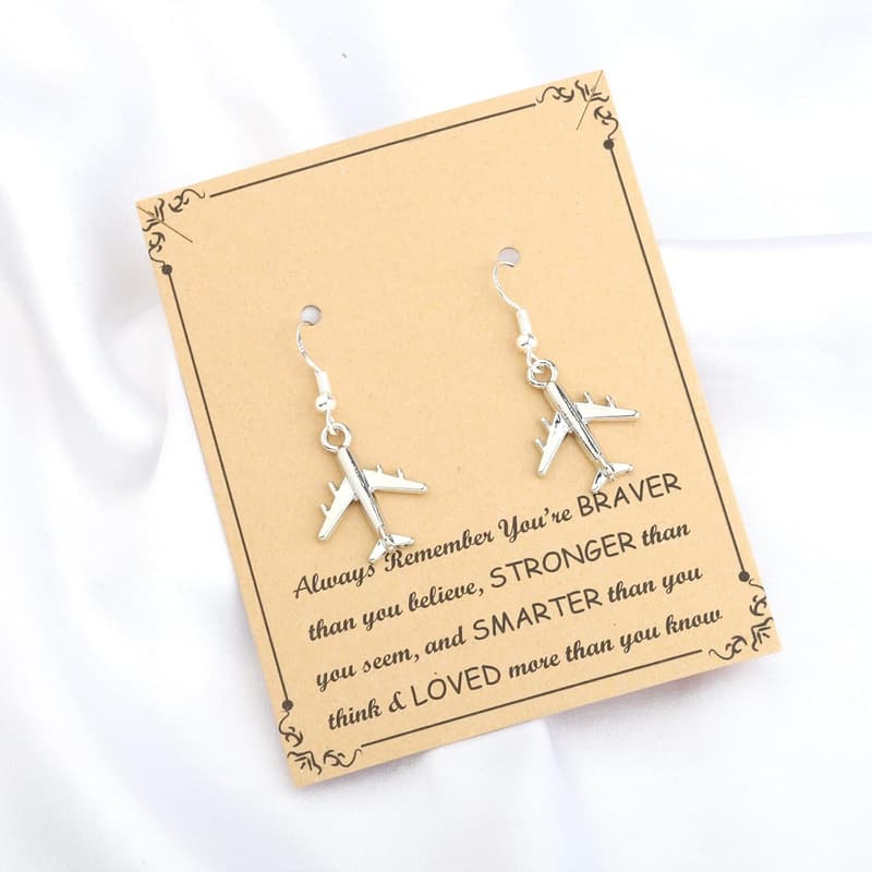 Aviation Themed Airplane Earrings for Travel Enthusiasts