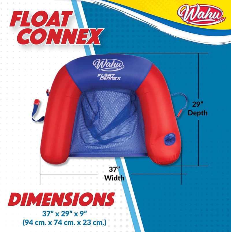 Inflatable Aqua Pool Seat with Cupholder for Adults & Kids