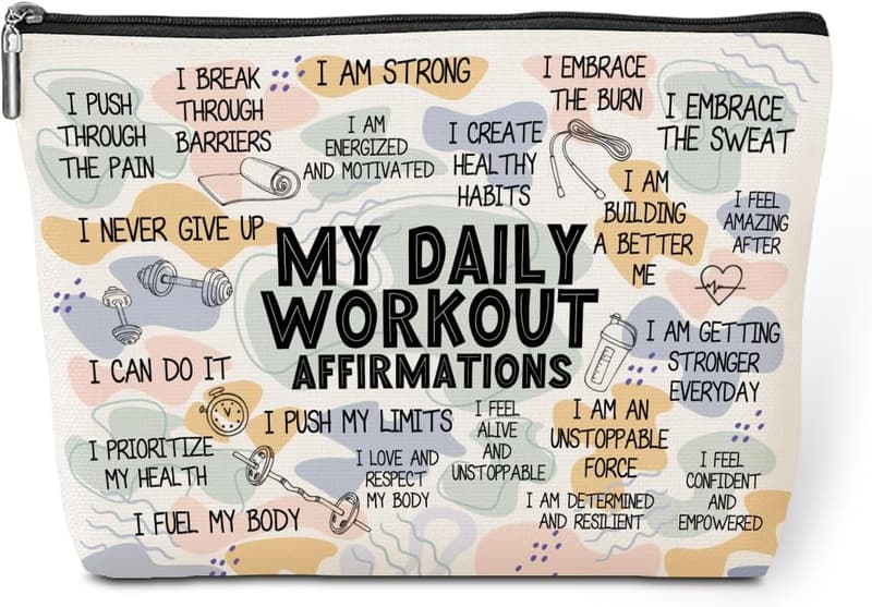 Inspirational Makeup Bag for Women - Daily Affirmations Gift
