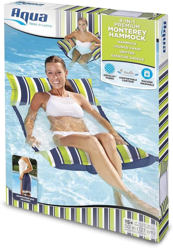 Deluxe 4-in-1 Aqua Pool Float & Hammock for Adults