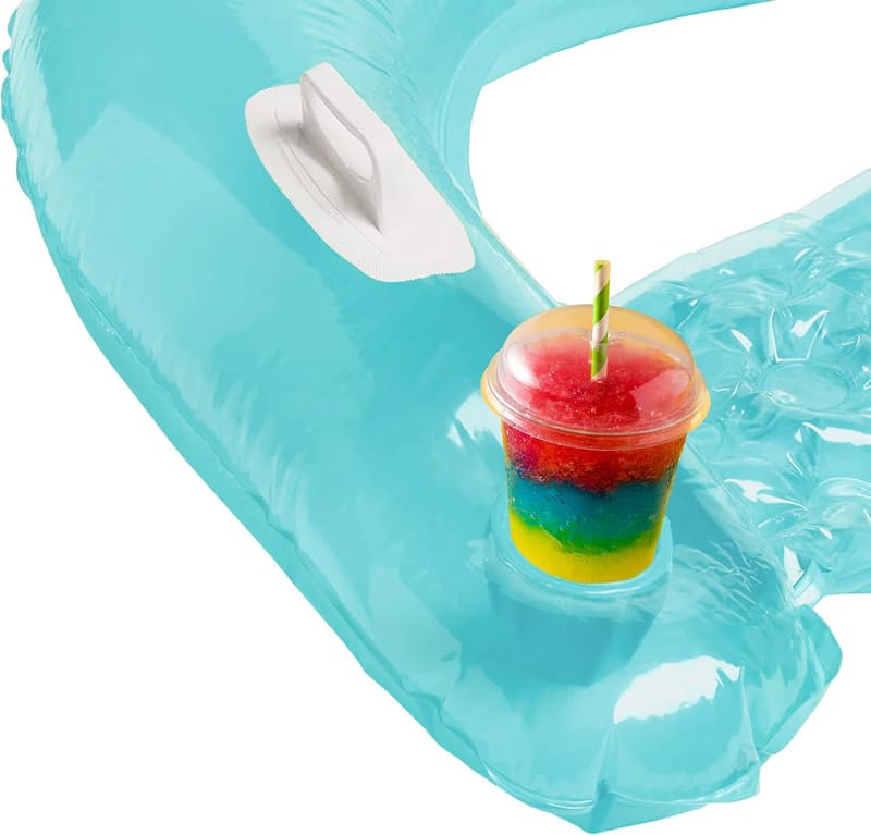 Inflatable Pool Float Chair with Drink Holder - 2 Pack