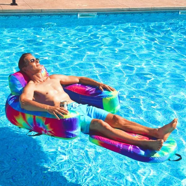 Inflatable Pool Lounger - Heavy-Duty Convertible Chair