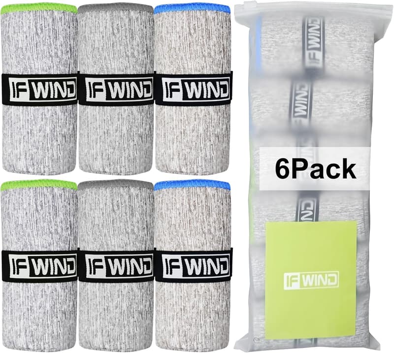 Fast-Drying Microfiber Gym Towels for Men & Women - 6 Pack