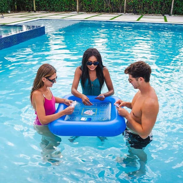 Inflatable Game Table with Waterproof Playing Cards