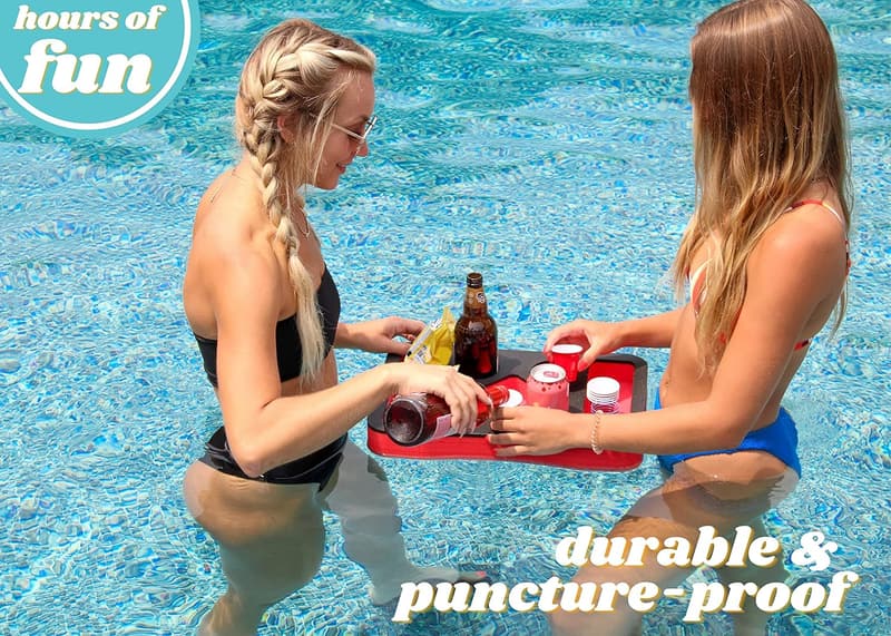 Floating Spa Hot Tub Bar Tray - Durable Foam Refreshment Table