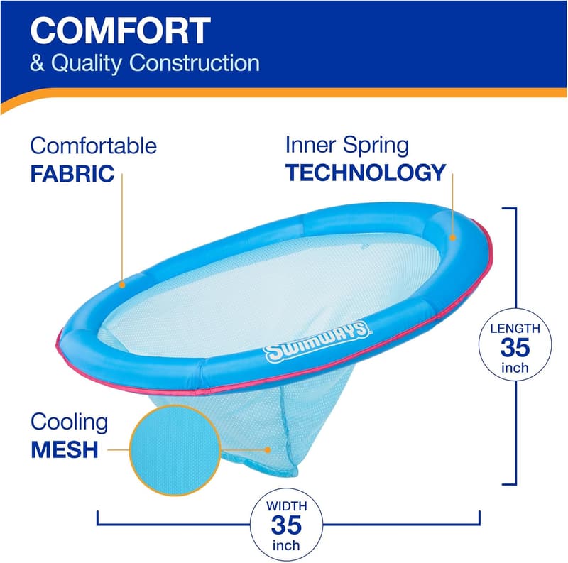 SwimWays Spring Float Papasan Pool Lounger