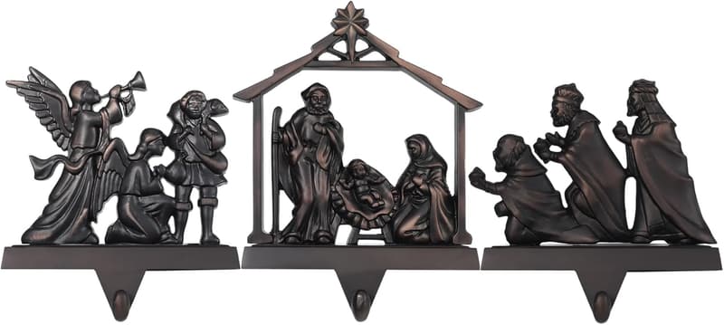Christmas Nativity Stocking Holder Set of 3 (Jesus & Angel)