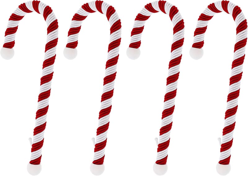 Large Classic Candy Cane Stocking Holder Set - 4-Pack