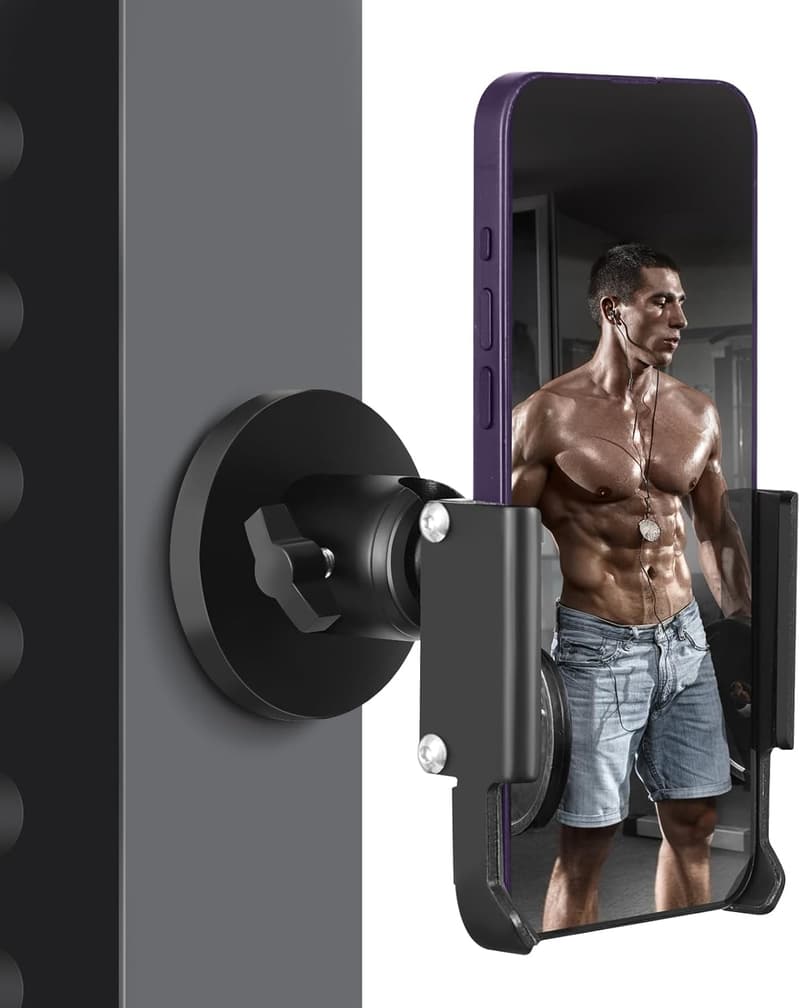 All-Metal Magnetic Phone Holder for Gym & Ferrous Surfaces