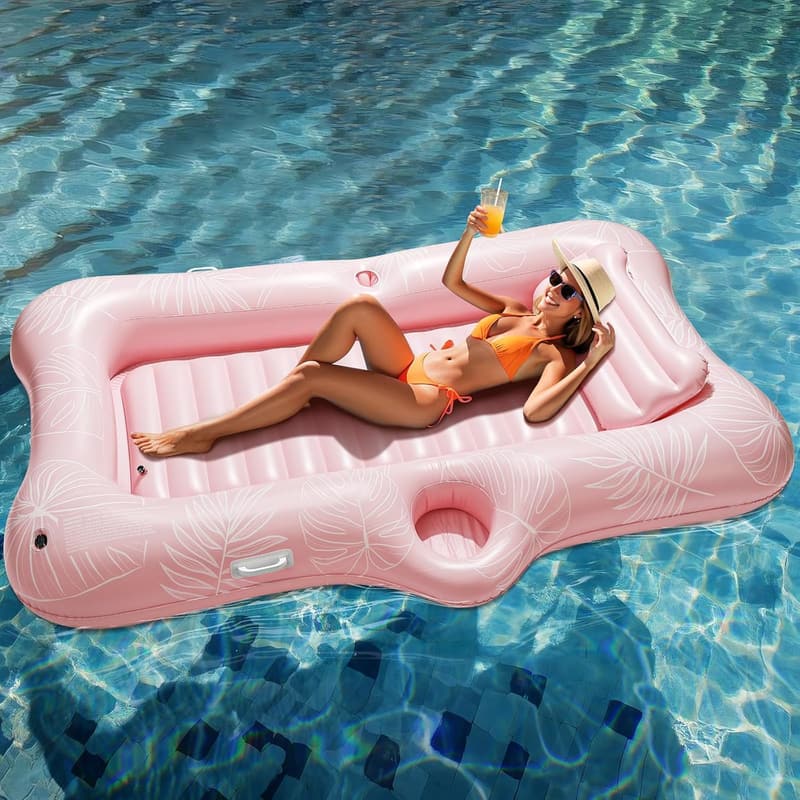 Inflatable Pool Lounger Float for Adults - Beach & Lake Raft