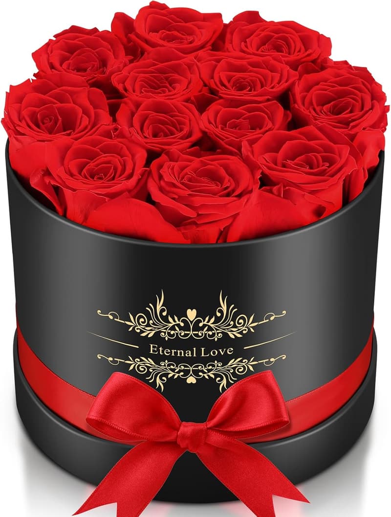 Eternal Red Rose in Elegant Box - Preserved for 3 Years