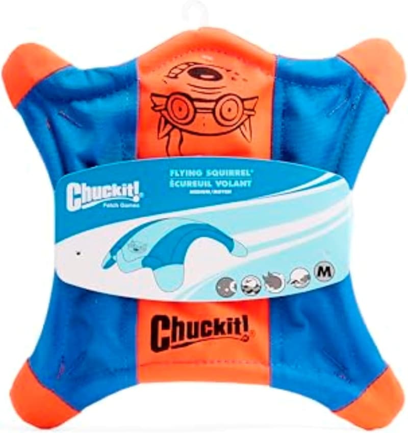 Medium Flying Squirrel Fetch Dog Toy - Water-Friendly Canvas