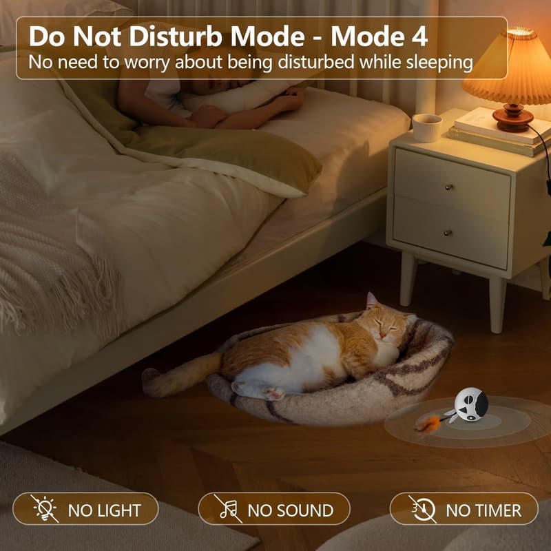 Interactive Electric Cat Ball Toy with Voice Control and Feather Tails