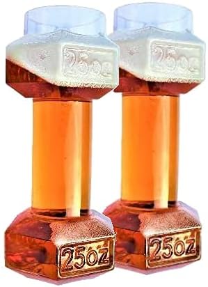 Funny Dumbbell Beer Glasses, 25 oz - Unique Gift for All