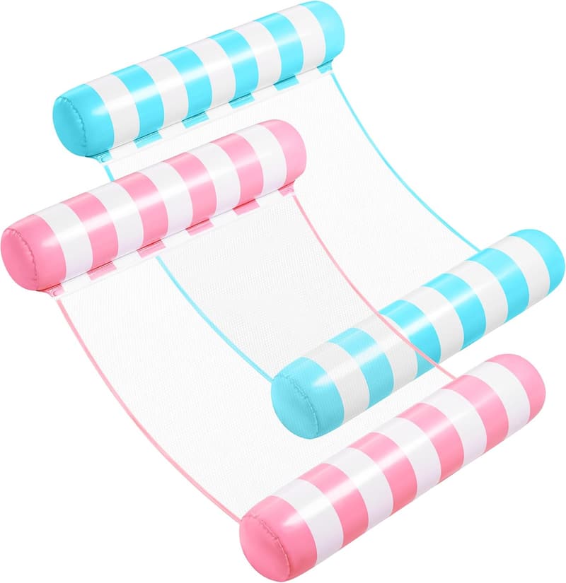 4-in-1 Inflatable Pool Hammock Float for Adults - 2 Pack