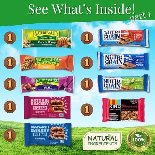 Deluxe Healthy Snack Box for Adults - 28 Count Variety Assortment