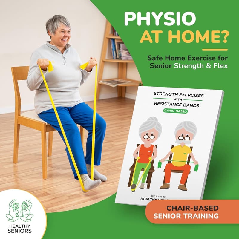 Chair Exercise Program with Resistance Bands and Guide for Seniors
