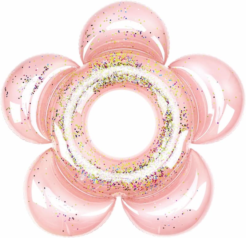 Rose Gold Glitter Inflatable Pool Floats for Adults