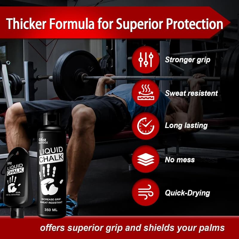 Mess-Free Liquid Chalk – 2 oz Grip for Weightlifting & Climbing