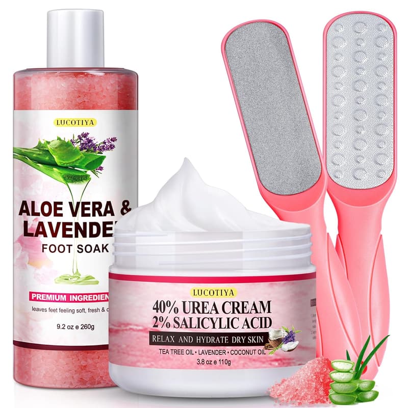 Aloe Lavender Foot Spa Kit for Dry, Cracked Feet