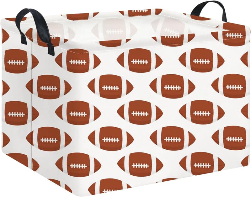 Collapsible Rectangular American Football Storage Basket