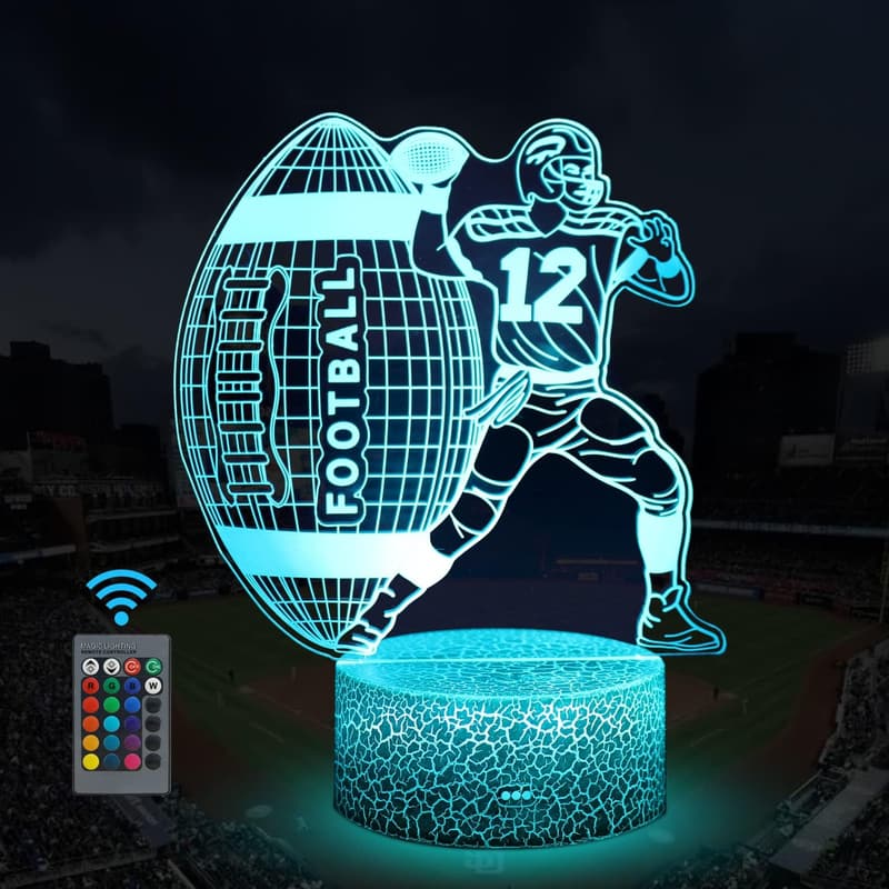 3D Football Illusion Lamp with Remote – Gifts for Boys & Men