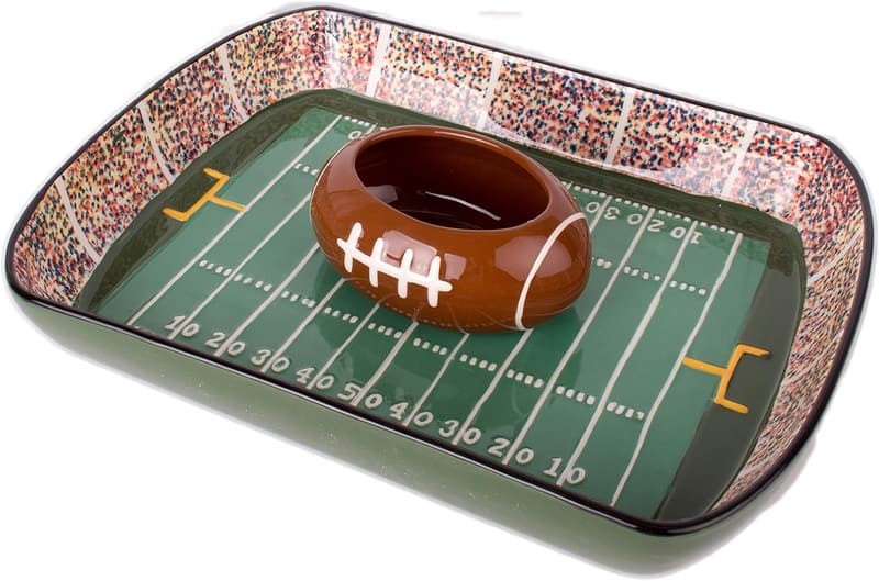 Football Stadium Chip & Dip Serving Set for Sports Fans