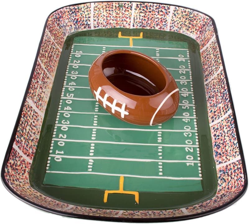 Football Stadium Chip & Dip Serving Set for Sports Fans