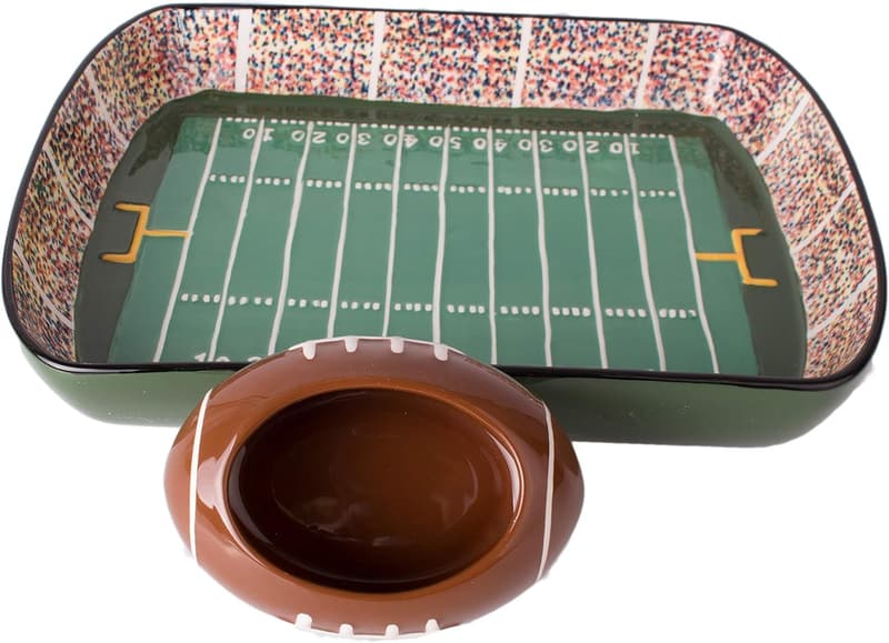 Football Stadium Chip & Dip Serving Set for Sports Fans