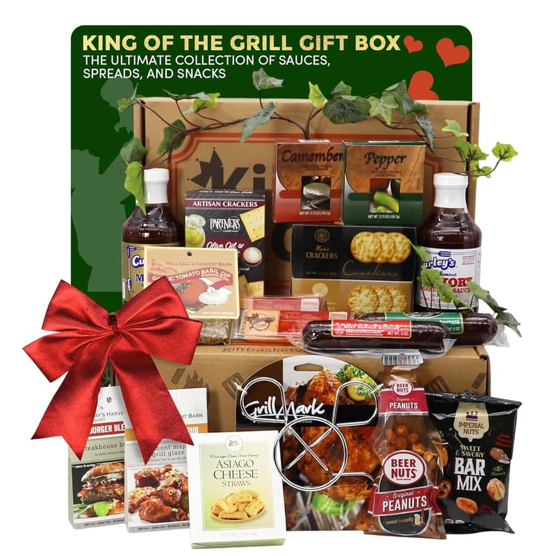 BBQ Gift Basket with Seasonings, Sauces & Snacks - Perfect for Summer Celebrations