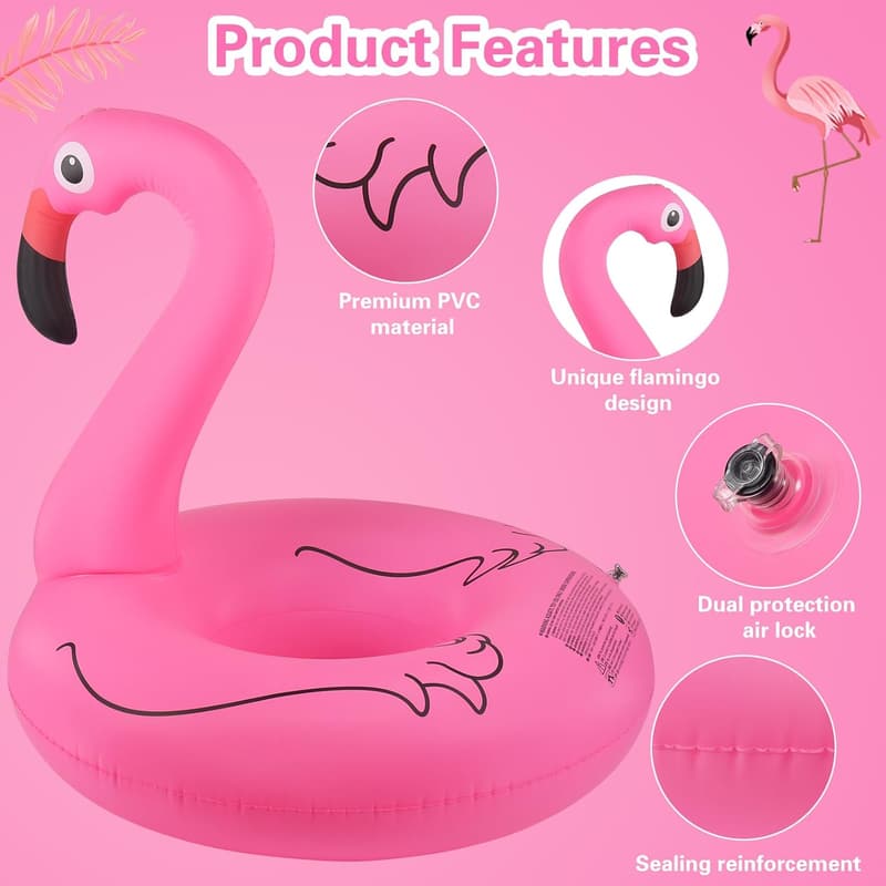 Pink Flamingo Inflatable Pool Float – 42