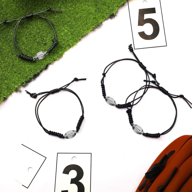 Football Charm Bracelets Set - 20 Adjustable Gifts for Teams