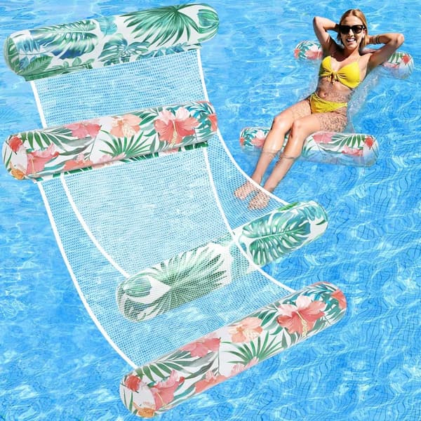 2 Pack Inflatable Pool Floats - Multi-Purpose Adult Rafts