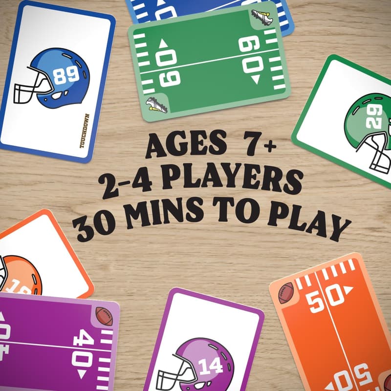 Football Card Game - Fast-Paced Fun for 2-4 Players, Ages 7+